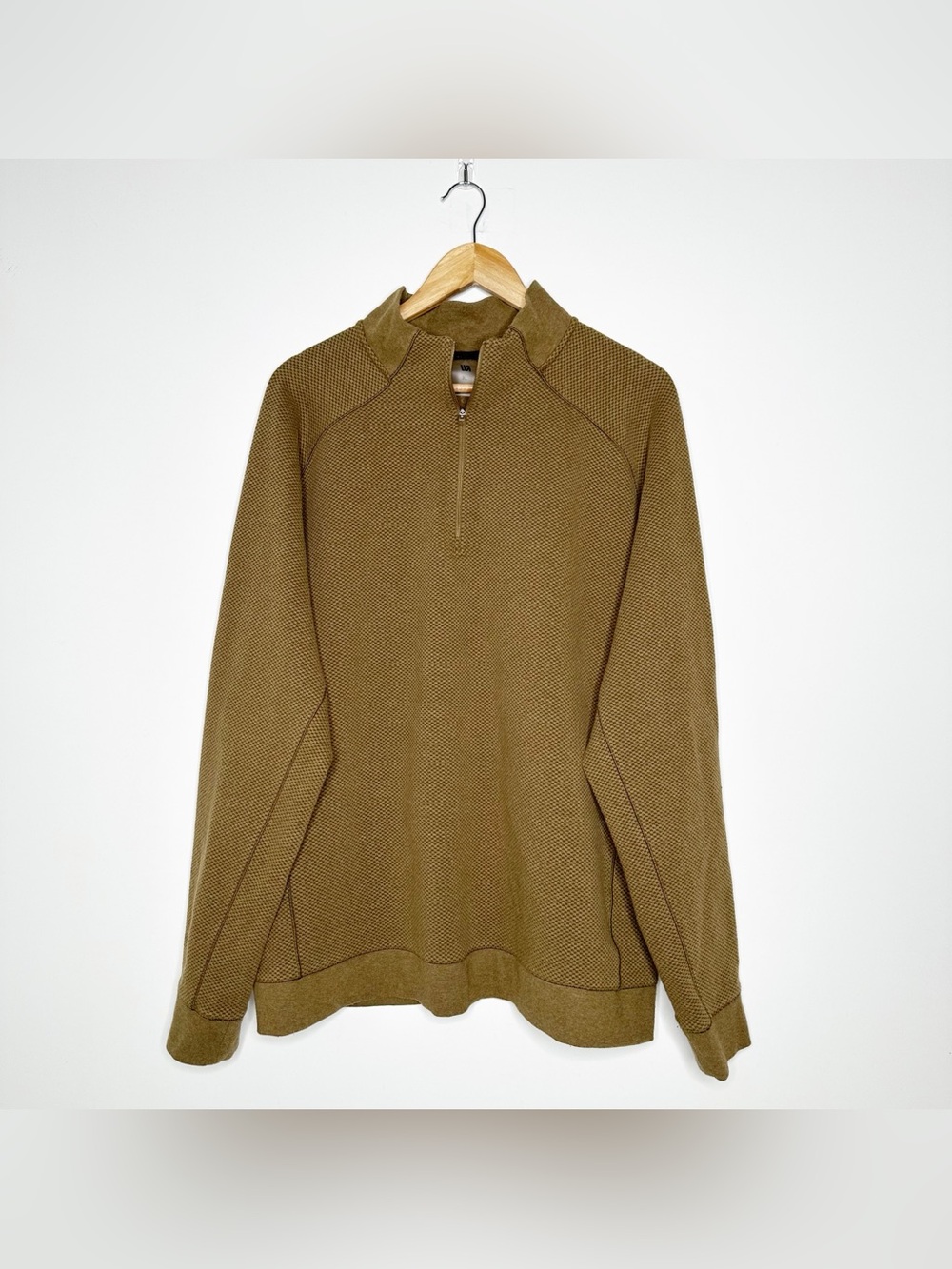 VRST Men’s Recharge Pebble Quarter Zip Pullover Olive Green Size XL